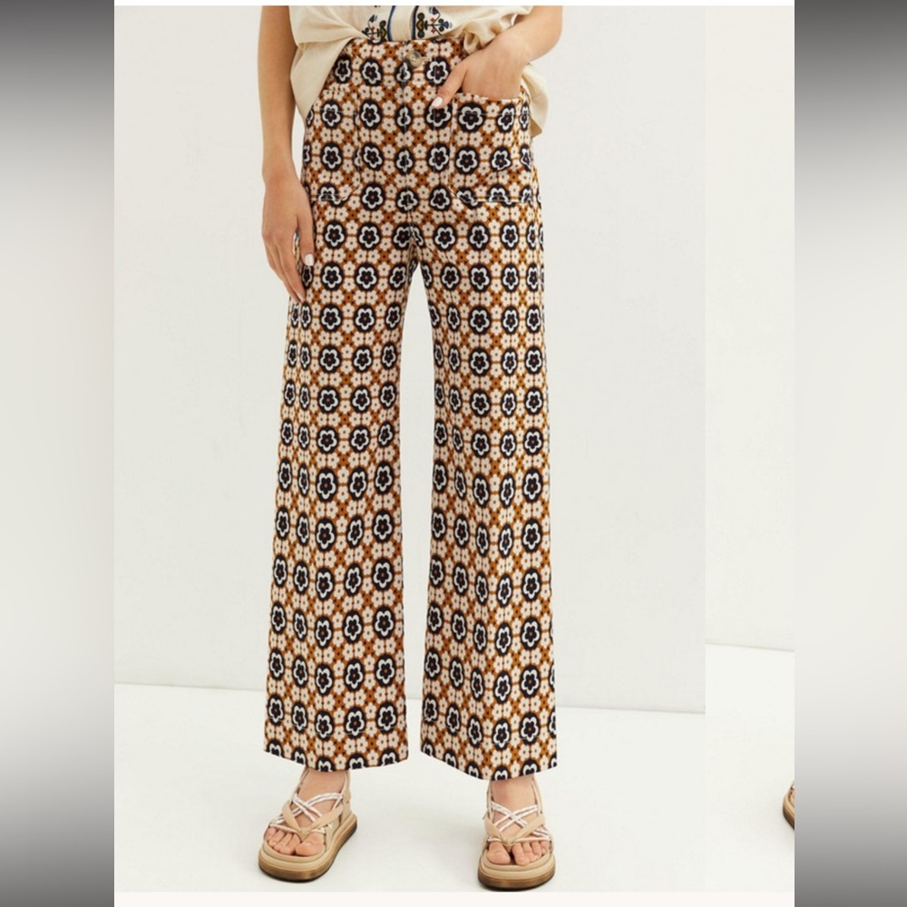 MAEVE by Anthropologie The Collette Trousers Pants Floral Flowers Size 27